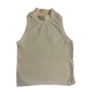 Athleta Tan Ribbed Sleeveless Tank Top
